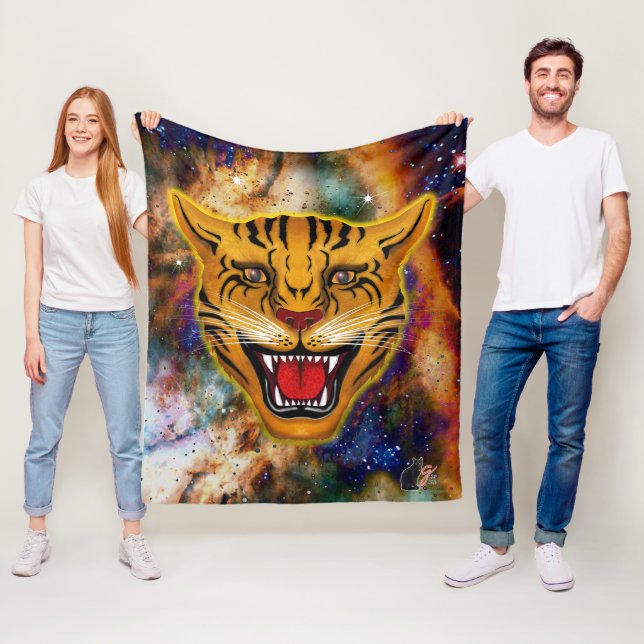 Cobertor De Velo Snarling Tiger Nebula Fleece Blanket (In Situ)
