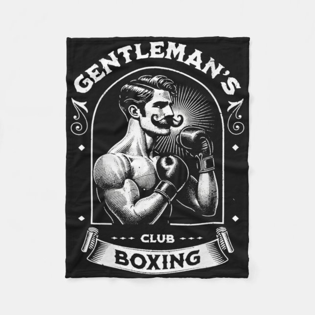 Cobertor De Velo #snirt Clube de Boxe Gentleman Retro Com Caixa Mot (Frente)