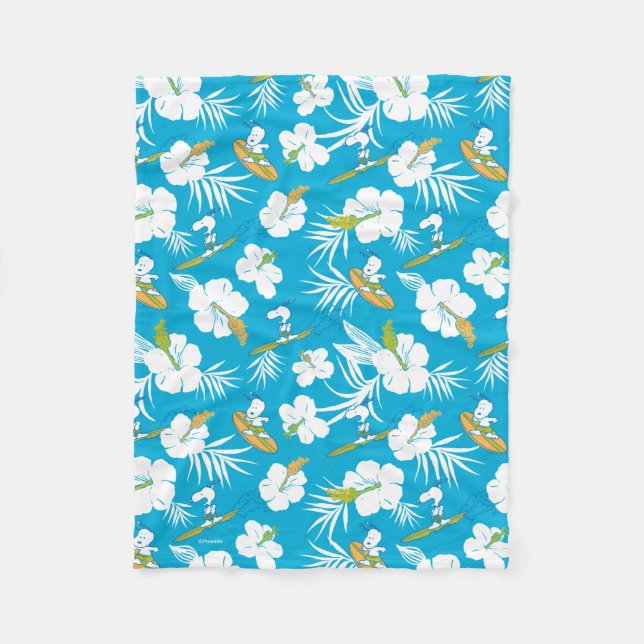 Cobertor De Velo Snoopy Brooklyn Beach Pattern (Frente)