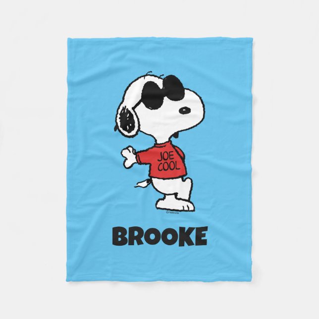 Cobertor De Velo Snoopy "Joe Cool" em Pé (Frente)