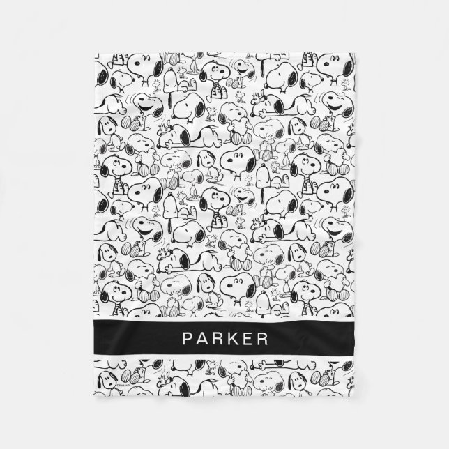 Cobertor De Velo Snoopy Smile Giggle Laugh Pattern (Frente)