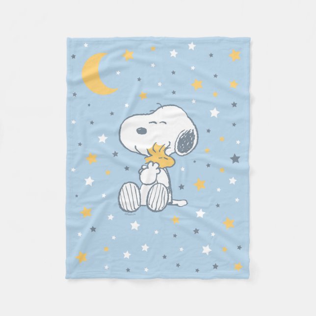 Cobertor De Velo Snoopy & Woodstock | Chover a Lua Baby Shower (Frente)