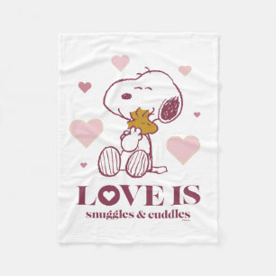 Cobertor De Velo Snoopy & Woodstock Love é Snuggles & Cudles Pet