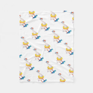 Cobertor De Velo Snorkeling Canada Goose in Flippers and Natação Ri