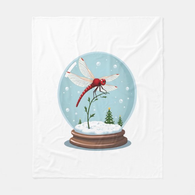 Cobertor De Velo Snow Globe Dragonfly (Frente)