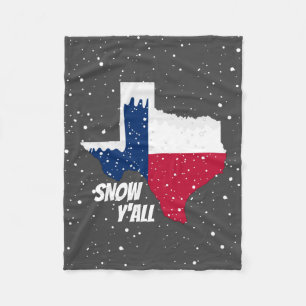 Cobertor De Velo Snow Y- Texas Map with Snow