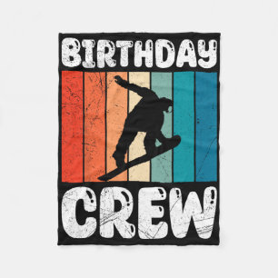 Cobertor De Velo Snowboard Birthday Crew Snowboarder Kids Amigo