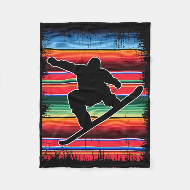 Cobertor De Velo Snowboard Mexicano Serape Impressão Cinco De Mayo  (Frente)