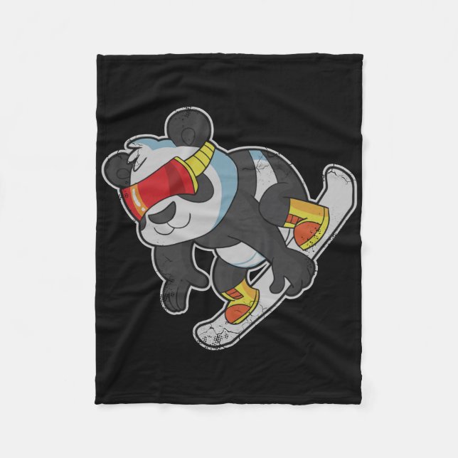 Cobertor De Velo Snowboard Panda Bear (Frente)