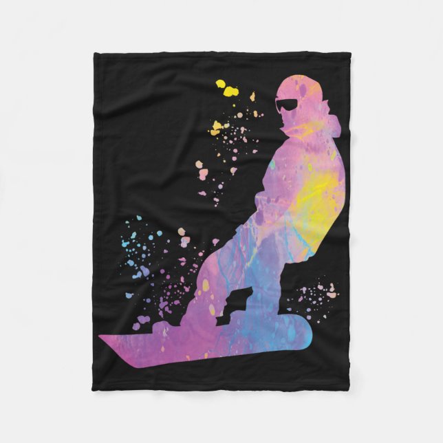 Cobertor De Velo Snowboarder Colorful Snowboard 13 (Frente)