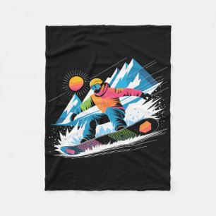 Cobertor De Velo Snowboarder Explora O Lover Snowboard Dos Slopes