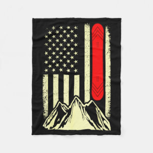 Cobertor De Velo Snowboarding esqui snowboard bandeira americana