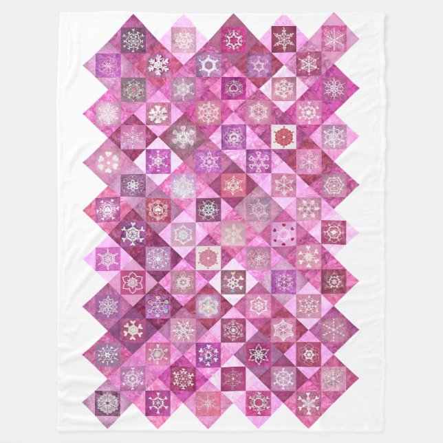 Cobertor De Velo Snowcatcher Heartflakes Patchwork (Frente)