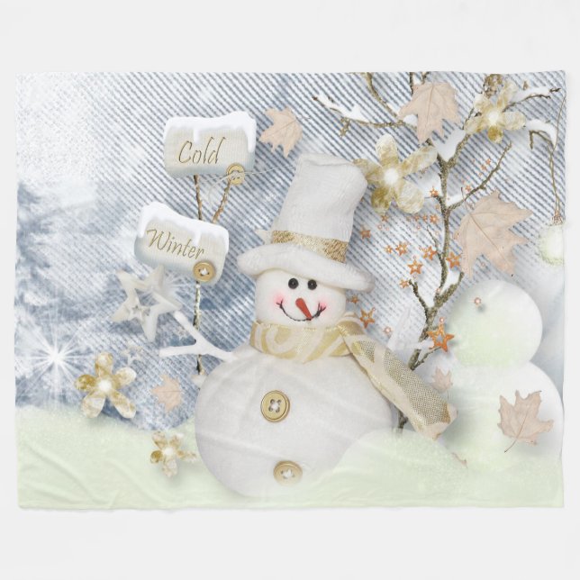 Cobertor De Velo Snowman (Frente (Horizontal))