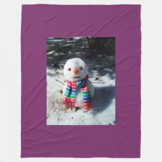 Cobertor De Velo Snowman com Rainbow Scarf