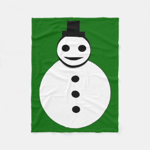 Cobertor De Velo Snowman Fleece Blanket sorridente de Natal