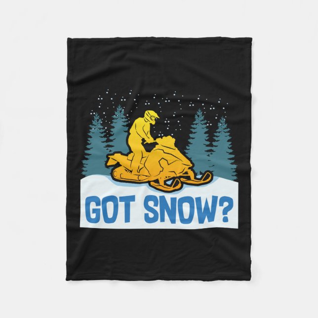 Cobertor De Velo Snowmobiling - Engraçado neveweather condition (Frente)