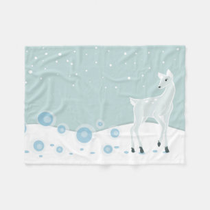 Cobertor De Velo Snowy Deer