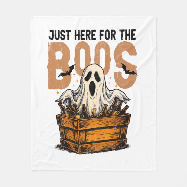 Cobertor De Velo Só aqui para o Boos Halloween (Frente)