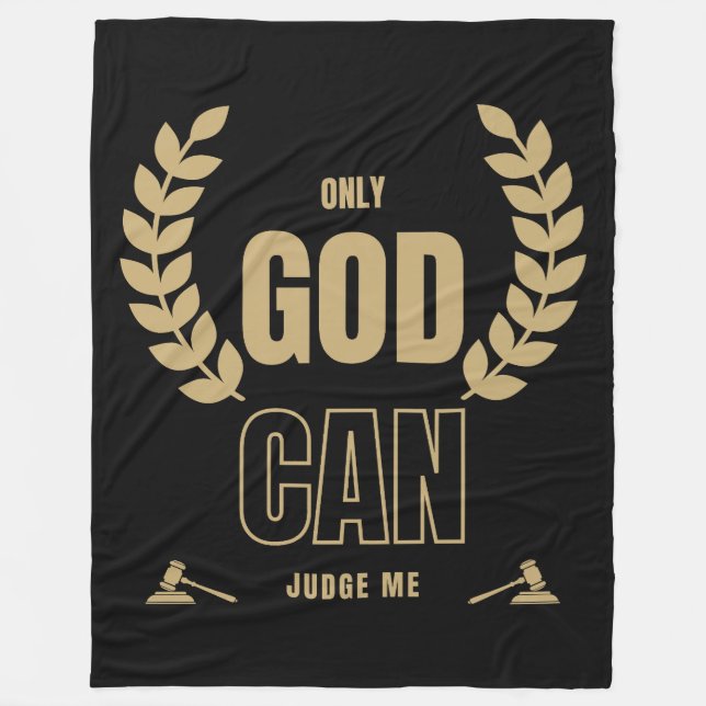 Cobertor De Velo Só Deus Pode Me Julgar Bíblia (Frente)