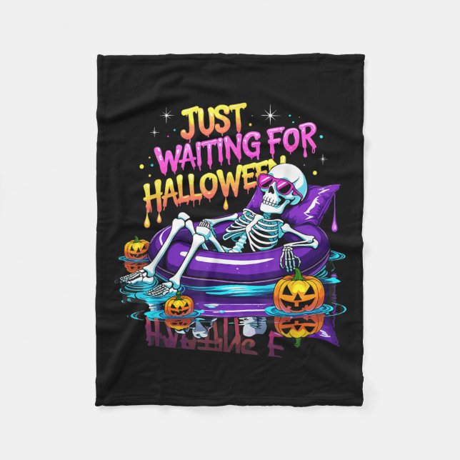 Cobertor De Velo Só Esperando O Halloween Spooky Summer Vibes Sum (Frente)