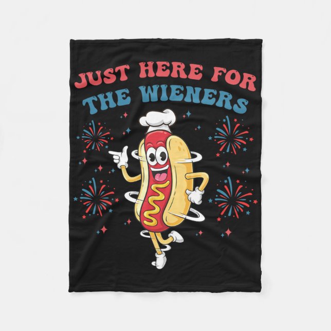 Cobertor De Velo Só estou aqui para os Wieners Engraçados 4 de julh (Frente)