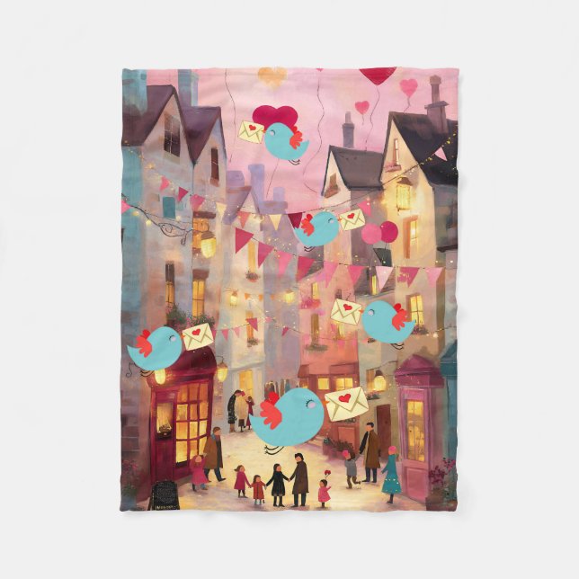 COBERTOR DE VELO SO MANY VALENTINES FOR DELIVERY (Frente)