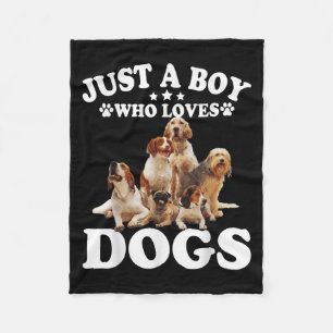 Cobertor De Velo Só Um Menino Que Adora Camisa De Cães Para Criança