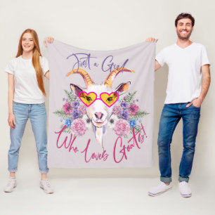 Cobertor De Velo Só uma garota que ama cabras  GetYerGoat™