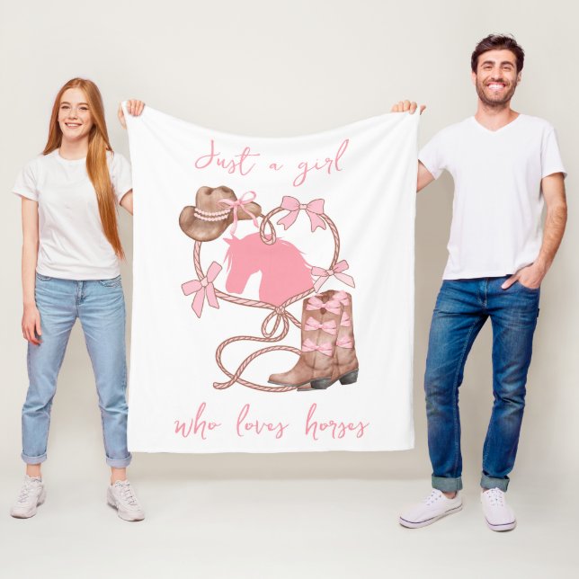 Cobertor De Velo Só uma garota que ama cavalos, ocidental, rodeio,  (In Situ)
