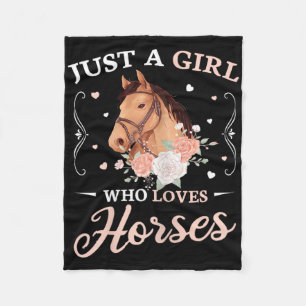 Cobertor De Velo Só Uma Menina Que Ama Cavalos Corpos De Meninas Bo