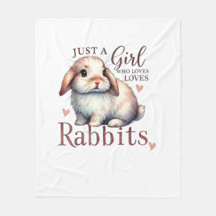Cobertor De Velo Só Uma Menina Que Ama Coelhos Bons Bebês Bons Cria