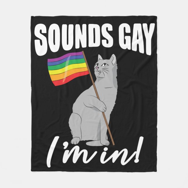 Cobertor De Velo Soa Gay, estou em Gato (Frente)