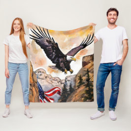 Cobertor De Velo Soar a bandeira americana Bald Eagle EUA bandeira