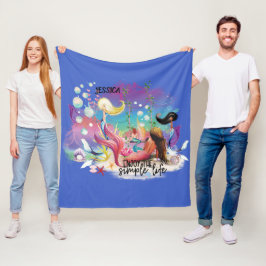 Cobertor De Velo Sob O Mar Sereia Oceano Roxo Turquesa