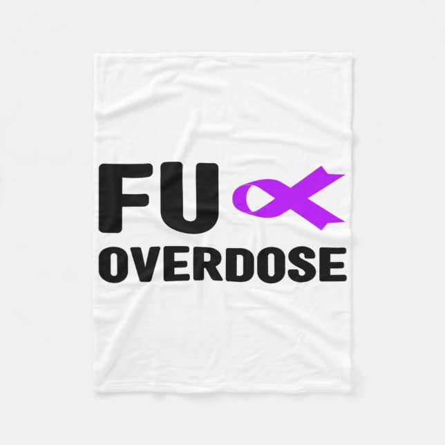 Cobertor De Velo Sobredosagem de Fu - Conscientização sobre Dependê (Frente)