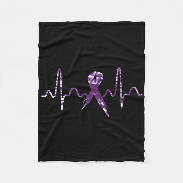 Cobertor De Velo Sobredosagem Tie Dye Sensibilização Roxo Batimento (Frente)