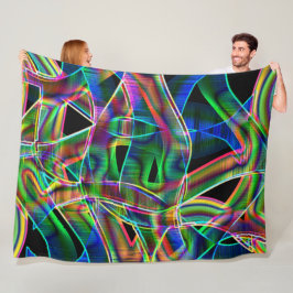 Cobertor De Velo Sobreposição de curvas tipo fita, alivio colorido