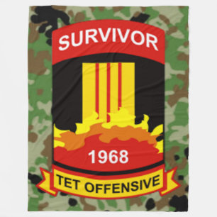 COBERTOR DE VELO SOBREVIVENTE DE 1968, TET OFFENSIVE