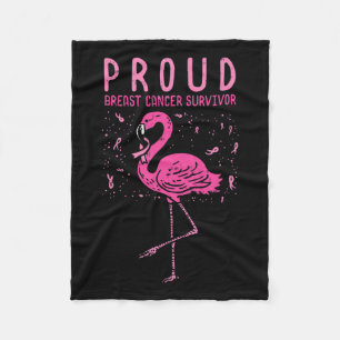 Cobertor De Velo Sobrevivente Flamingo Pink Cancer de Consciência