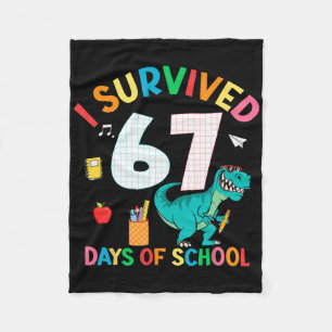 Cobertor De Velo Sobrevivi 67 Dias De Aula Trex Engraçado 67 Profes