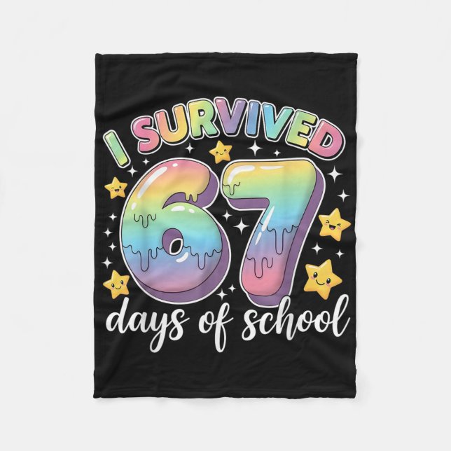 Cobertor De Velo Sobrevivi 67 Dias De Professores Alunos Diversão E (Frente)