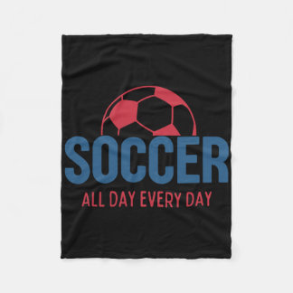 Cobertor De Velo Soccer All Day Every Day Fan Training Soccer Boys