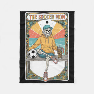 Cobertor De Velo Soccer Mom Tarot Card Skeleton Coffee Byll Sidelin