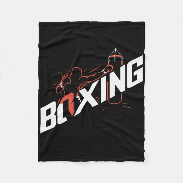 Cobertor De Velo Soco G Boxe Kickboxing Amante do Boxe Boxeador  (Frente)