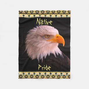 Cobertor De Velo Soft do Orgulho Americano Nativo da Bald Eagle