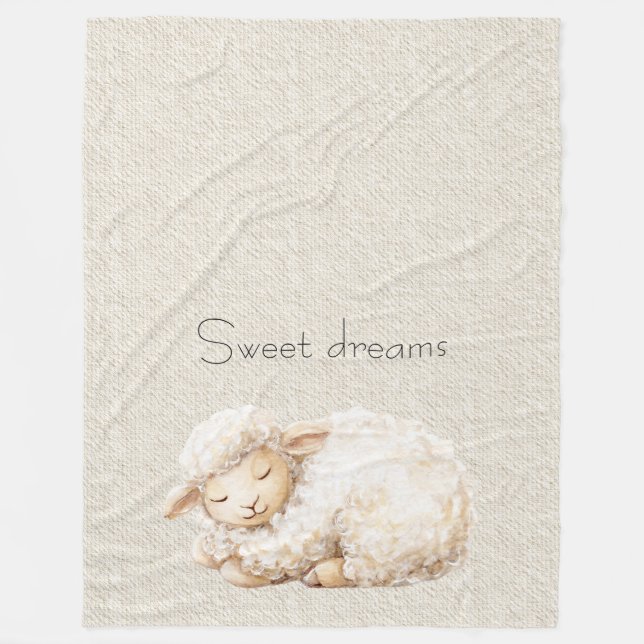 Cobertor De Velo Soft Fluffy Sleeping Sheep (Frente)