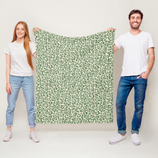 Cobertor De Velo Soft Sage Green Botanical Leaf Foliage Pattern