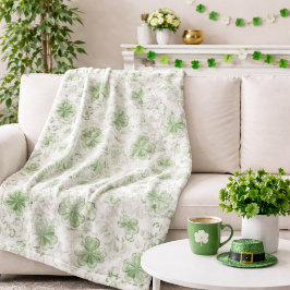 Cobertor De Velo Soft Shamrock Whispers in Sage Green