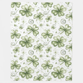 Cobertor De Velo Soft Shamrock Whispers in Watercolor Green